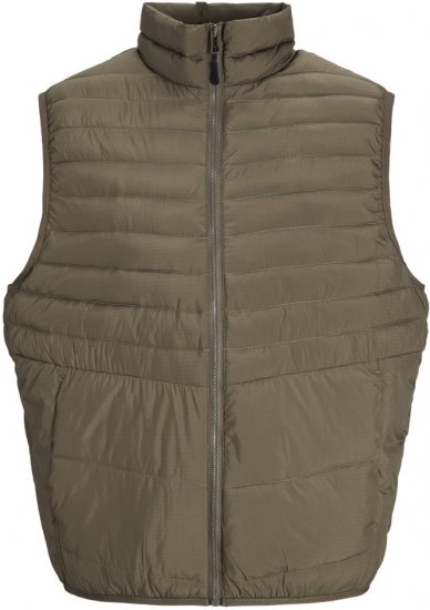 Jack & Jones STATE Vest Brown - Μπουφάν - Aνδρικά μπουφαν μεγάλα μεγέθη