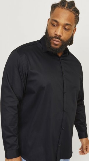 Jack & Jones ARMA LS Shirt Black - Πουκάμισα - Aνδρικά πουκαμισα μεγαλα μεγάλα μεγέθη