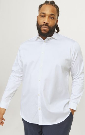 Jack & Jones ARMA LS Shirt White - Πουκάμισα - Aνδρικά πουκαμισα μεγαλα μεγάλα μεγέθη