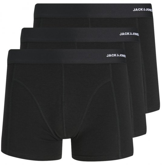 Jack & Jones BASIC BAMBOO Trunks 3-Pack Black - Εσώρουχα/Μαγιό - Aνδρικά Εσώρουχα μεγάλα μεγέθη