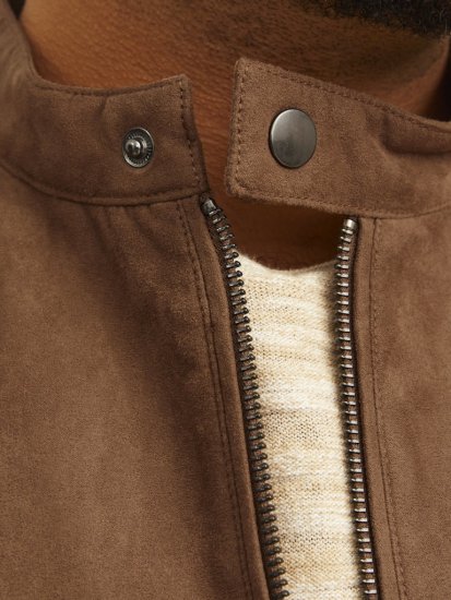 Jack & Jones DYLAN Clean Jacket Brown - Μπουφάν - Aνδρικά μπουφαν μεγάλα μεγέθη
