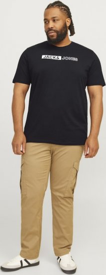 Jack & Jones CORP Logo Play 5 T-Shirt Black - Μακό μπλουζάκια - Aνδρικά μπλουζεσ μεγάλα μεγέθη