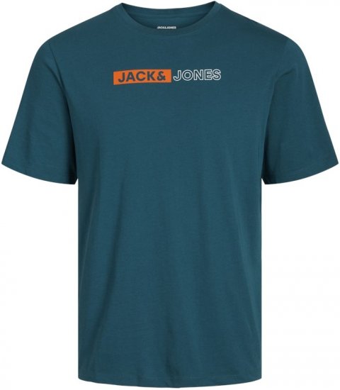 Jack & Jones CORP Logo Play 5 T-Shirt Deep Teal - Μακό μπλουζάκια - Aνδρικά μπλουζεσ μεγάλα μεγέθη