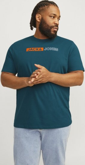 Jack & Jones CORP Logo Play 5 T-Shirt Deep Teal - Μακό μπλουζάκια - Aνδρικά μπλουζεσ μεγάλα μεγέθη