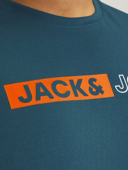 Jack & Jones CORP Logo Play 5 T-Shirt Deep Teal - Μακό μπλουζάκια - Aνδρικά μπλουζεσ μεγάλα μεγέθη