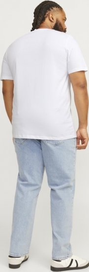 Jack & Jones CORP Logo Play 5 T-Shirt White - Μακό μπλουζάκια - Aνδρικά μπλουζεσ μεγάλα μεγέθη