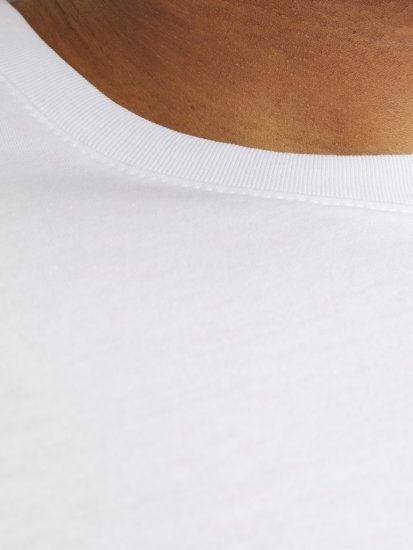Jack & Jones CORP Logo Play 5 T-Shirt White - Μακό μπλουζάκια - Aνδρικά μπλουζεσ μεγάλα μεγέθη