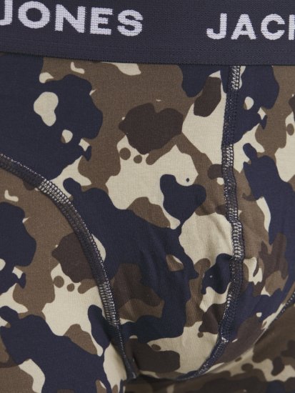 Jack & Jones JACCAMOFLAGE Trunks 3-Pack Navy Blazer - Εσώρουχα/Μαγιό - Aνδρικά Εσώρουχα μεγάλα μεγέθη