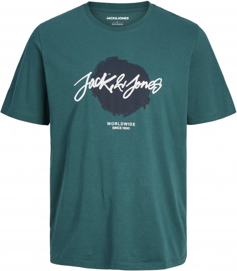 Jack & Jones TILEY T-Shirt Deep Teal - Μακό μπλουζάκια - Aνδρικά μπλουζεσ μεγάλα μεγέθη