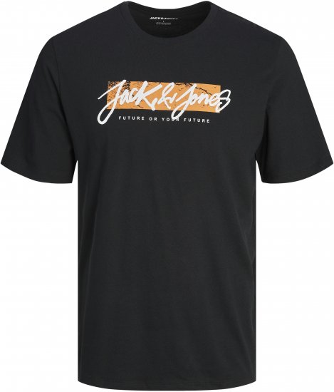 Jack & Jones TILEY T-Shirt Black - Μακό μπλουζάκια - Aνδρικά μπλουζεσ μεγάλα μεγέθη