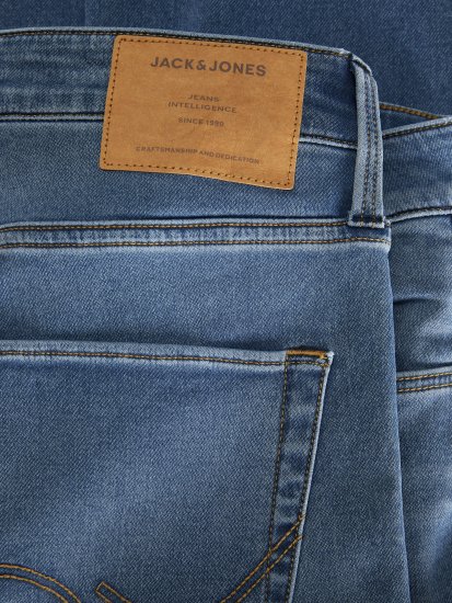 Jack & Jones JJIMIKE JJICON I.K. SQ 027 Jeans Blue Denim - Τζιν και παντελόνια - Aνδρικα τζιν παντελόνια μεγάλα μεγέθη