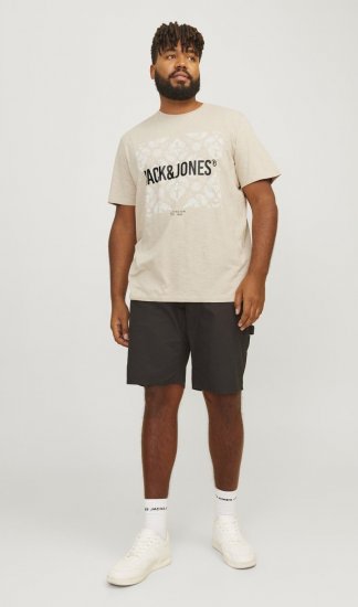 Jack & Jones JJPAISLEY T-Shirt Moonbeam - Μακό μπλουζάκια - Aνδρικά μπλουζεσ μεγάλα μεγέθη