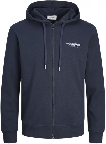 Jack & Jones ALVIS Hoodie Navy Blazer - φούτερ/Φούτερ με κουκούλα - φούτερ/Φούτερ με κουκούλα ανδρικά μεγάλα μεγέθη 