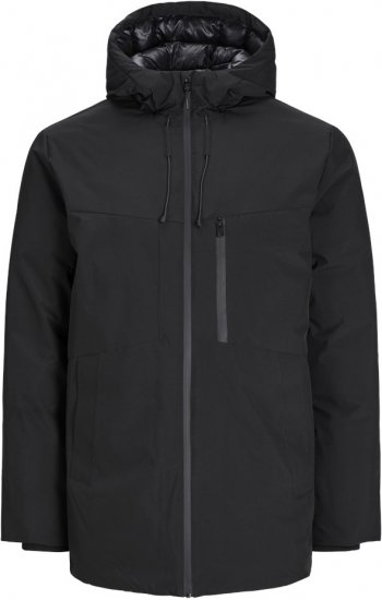 Jack & Jones PAYNE Windproof Parka Black - Μπουφάν - Aνδρικά μπουφαν μεγάλα μεγέθη
