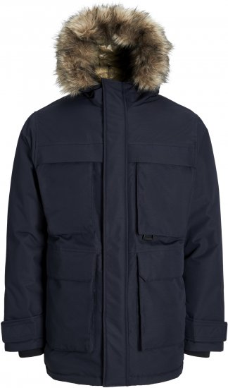 Jack & Jones STAR Parka Dark Navy - Μπουφάν - Aνδρικά μπουφαν μεγάλα μεγέθη