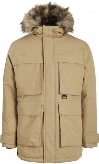 Jack & Jones STAR Parka Beige - Μπουφάν - Aνδρικά μπουφαν μεγάλα μεγέθη