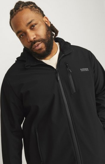 Jack & Jones JJTAYLOR Softshell Jacket Black - Μπουφάν - Aνδρικά μπουφαν μεγάλα μεγέθη
