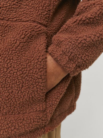 Jack & Jones ESTERBRO High Collar Teddy Jacket Brandy Brown - Μπουφάν - Aνδρικά μπουφαν μεγάλα μεγέθη