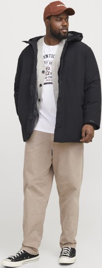 Jack & Jones KEEN Windproof Parka Black - Μπουφάν - Aνδρικά μπουφαν μεγάλα μεγέθη