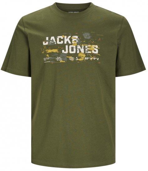 Jack & Jones JCOOUTDOOR LOGO T-Shirt Cypress - Μακό μπλουζάκια - Aνδρικά μπλουζεσ μεγάλα μεγέθη