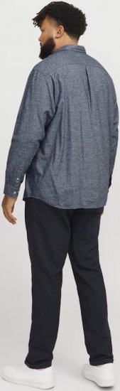 Jack & Jones NORRIS Flannel Long Sleeve Shirt Navy Blazer - Πουκάμισα - Aνδρικά πουκαμισα μεγαλα μεγάλα μεγέθη