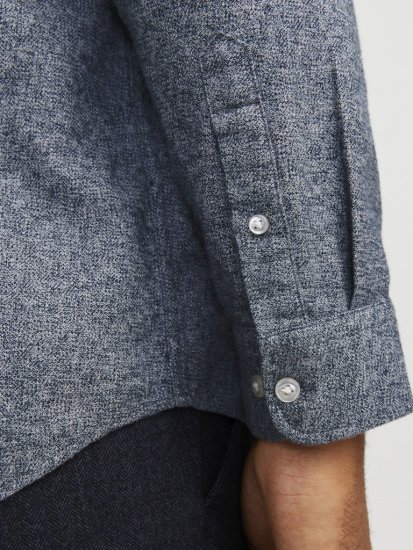 Jack & Jones NORRIS Flannel Long Sleeve Shirt Navy Blazer - Πουκάμισα - Aνδρικά πουκαμισα μεγαλα μεγάλα μεγέθη