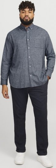 Jack & Jones NORRIS Flannel Long Sleeve Shirt Navy Blazer - Πουκάμισα - Aνδρικά πουκαμισα μεγαλα μεγάλα μεγέθη