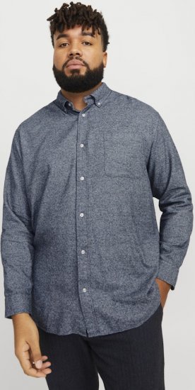 Jack & Jones NORRIS Flannel Long Sleeve Shirt Navy Blazer - Πουκάμισα - Aνδρικά πουκαμισα μεγαλα μεγάλα μεγέθη