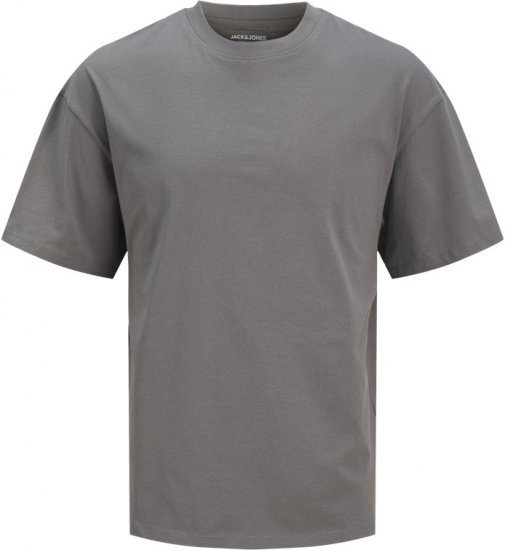  Jack & Jones BRADLEY T-Shirt Grey - Μακό μπλουζάκια - Aνδρικά μπλουζεσ μεγάλα μεγέθη