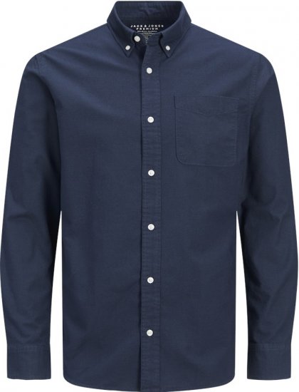 Jack & Jones Brook Oxford Long Sleeve Shirt Navy Blazer - Πουκάμισα - Aνδρικά πουκαμισα μεγαλα μεγάλα μεγέθη