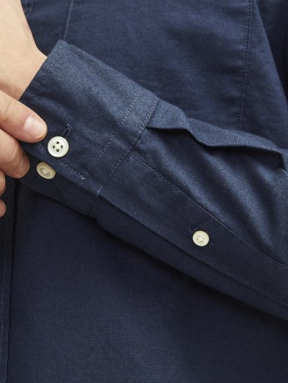 Jack & Jones Brook Oxford Long Sleeve Shirt Navy Blazer - Πουκάμισα - Aνδρικά πουκαμισα μεγαλα μεγάλα μεγέθη