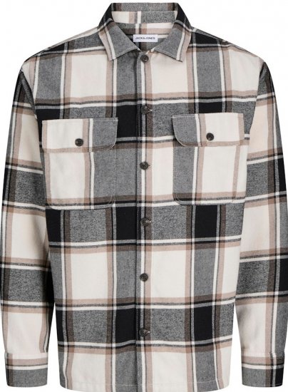 Jack & Jones Charge Overshirt Long Sleeve Crockery - Πουκάμισα - Aνδρικά πουκαμισα μεγαλα μεγάλα μεγέθη