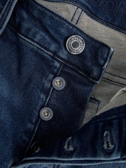 Jack & Jones Glenn Icon SQ 422 Jeans Blue Denim - Τζιν και παντελόνια - Aνδρικα τζιν παντελόνια μεγάλα μεγέθη