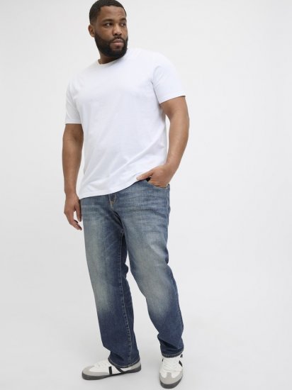 Jack & Jones Mike Fox CB 082 Jeans Blue Denim - Τζιν και παντελόνια - Aνδρικα τζιν παντελόνια μεγάλα μεγέθη