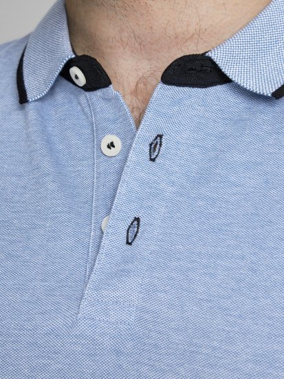 Jack & Jones PAULOS Short Sleeve Polo Light Blue/PS - Πόλο μπλουζάκια - Aνδρικά μπλουζακια πολο μεγάλα μεγέθη