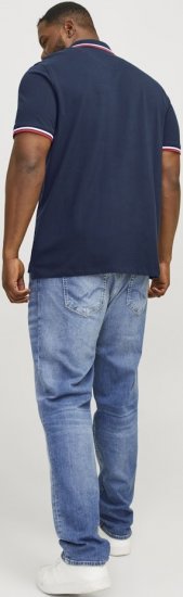 Jack & Jones PAULOS Short Sleeve Polo Navy Blazer - Πόλο μπλουζάκια - Aνδρικά μπλουζακια πολο μεγάλα μεγέθη