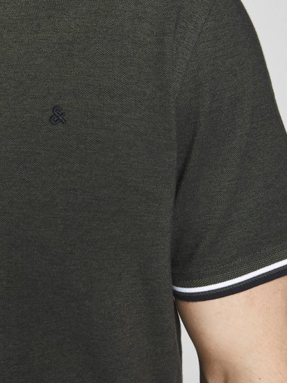 Jack & Jones PAULOS Short Sleeve Polo Green/PLAY 1 - Πόλο μπλουζάκια - Aνδρικά μπλουζακια πολο μεγάλα μεγέθη