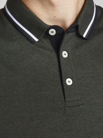 Jack & Jones PAULOS Short Sleeve Polo Green/PLAY 1 - Πόλο μπλουζάκια - Aνδρικά μπλουζακια πολο μεγάλα μεγέθη