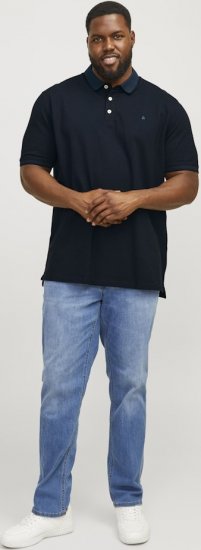 Jack & Jones PAULOS Short Sleeve Polo Dark Navy/PS - Πόλο μπλουζάκια - Aνδρικά μπλουζακια πολο μεγάλα μεγέθη