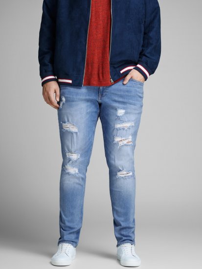 Jack & Jones Liam Jeans Blue Denim - Τζιν και παντελόνια - Aνδρικα τζιν παντελόνια μεγάλα μεγέθη