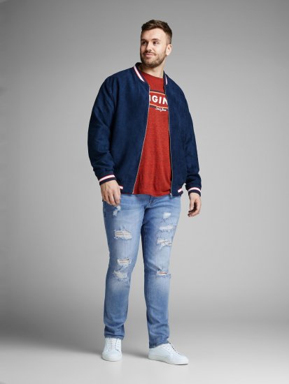 Jack & Jones Liam Jeans Blue Denim - Τζιν και παντελόνια - Aνδρικα τζιν παντελόνια μεγάλα μεγέθη