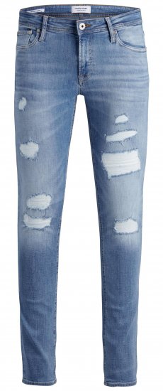 Jack & Jones Liam Jeans Blue Denim - Τζιν και παντελόνια - Aνδρικα τζιν παντελόνια μεγάλα μεγέθη