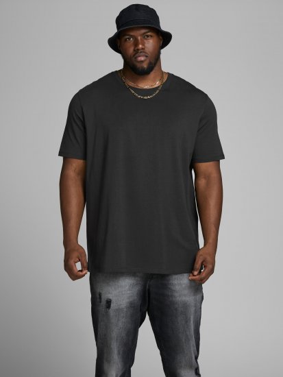 Jack & Jones Organic Basic T-shirt Black - Μακό μπλουζάκια - Aνδρικά μπλουζεσ μεγάλα μεγέθη