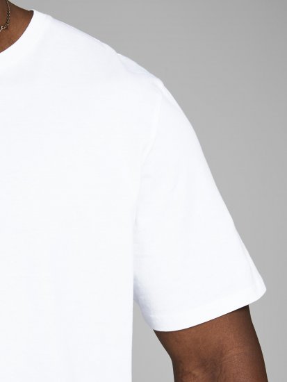 Jack & Jones Organic Basic T-shirt White - Μακό μπλουζάκια - Aνδρικά μπλουζεσ μεγάλα μεγέθη