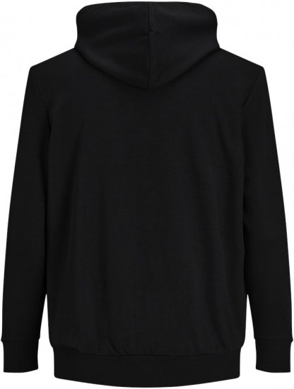 Jack & Jones Basic Sweat Zip Hood Black - φούτερ/Φούτερ με κουκούλα - φούτερ/Φούτερ με κουκούλα ανδρικά μεγάλα μεγέθη 