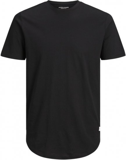 Jack & Jones NOA Crew Neck T-Shirt Black - Μακό μπλουζάκια - Aνδρικά μπλουζεσ μεγάλα μεγέθη