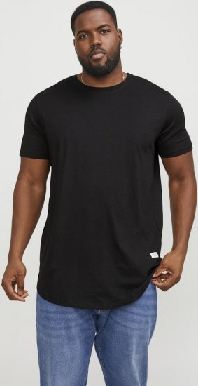 Jack & Jones NOA Crew Neck T-Shirt Black - Μακό μπλουζάκια - Aνδρικά μπλουζεσ μεγάλα μεγέθη