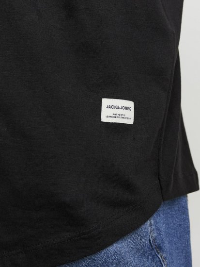 Jack & Jones NOA Crew Neck T-Shirt Black - Μακό μπλουζάκια - Aνδρικά μπλουζεσ μεγάλα μεγέθη