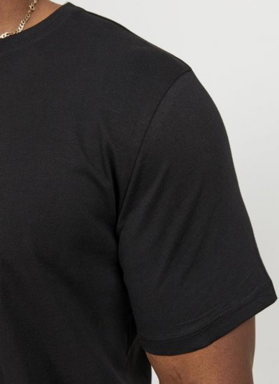 Jack & Jones NOA Crew Neck T-Shirt Black - Μακό μπλουζάκια - Aνδρικά μπλουζεσ μεγάλα μεγέθη
