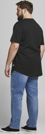 Jack & Jones NOA Crew Neck T-Shirt Black - Μακό μπλουζάκια - Aνδρικά μπλουζεσ μεγάλα μεγέθη